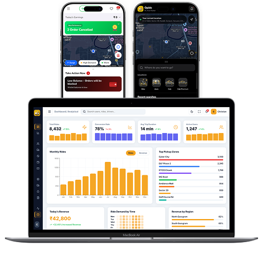 Ride booking platform preview